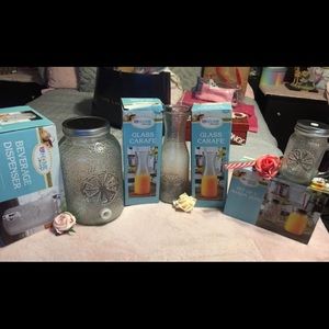 Cute glass jars set